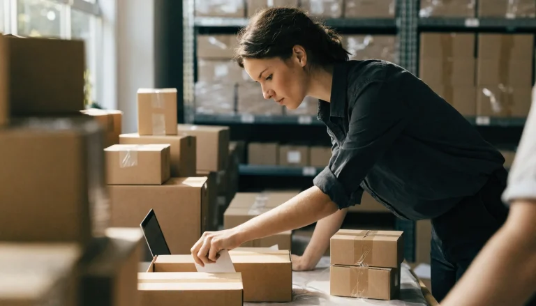 E-commerce order packing and fulfillment